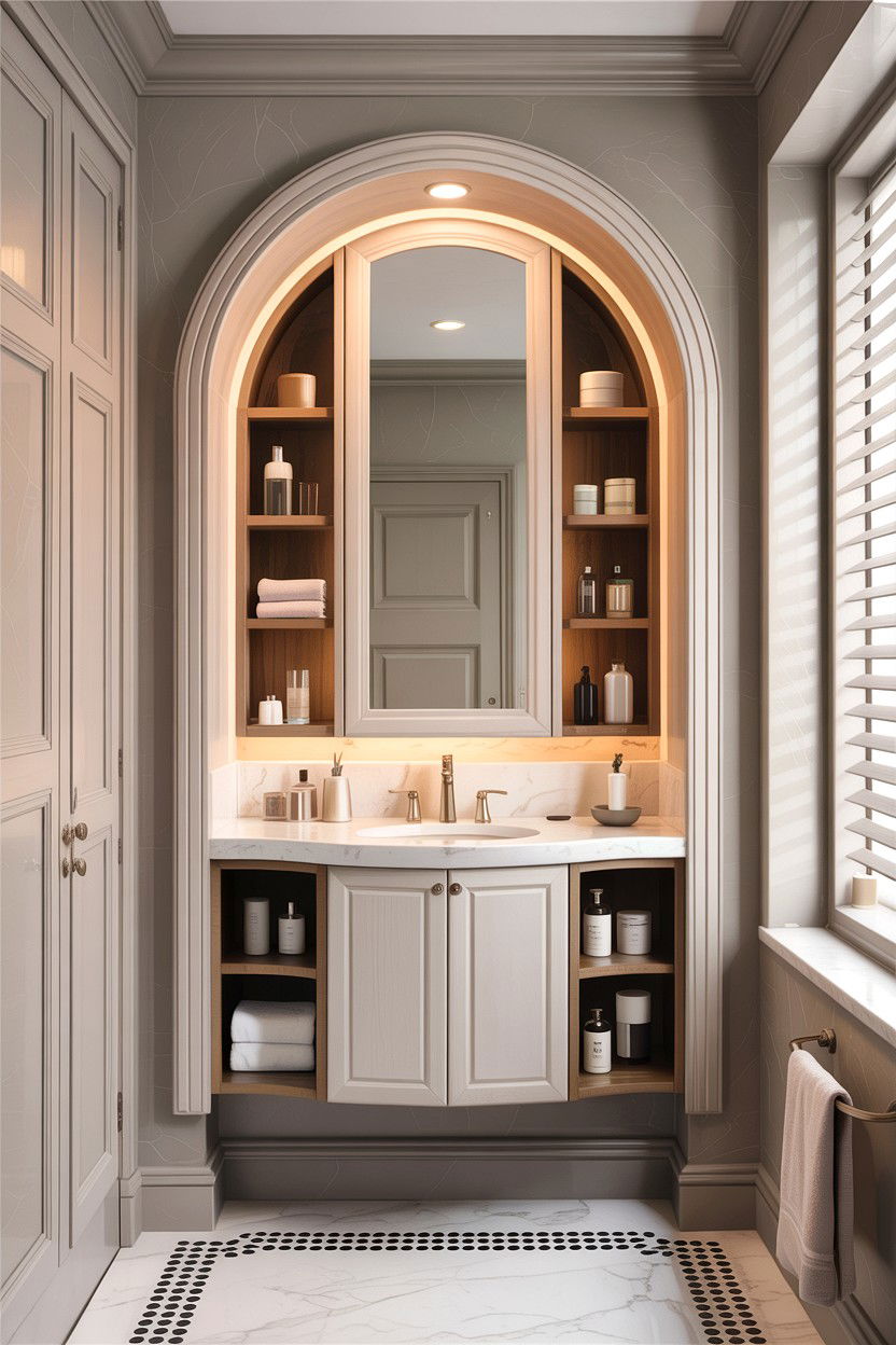 Arched Medicine Cabinet Mirror - 30 arched bathroom mirror ideas