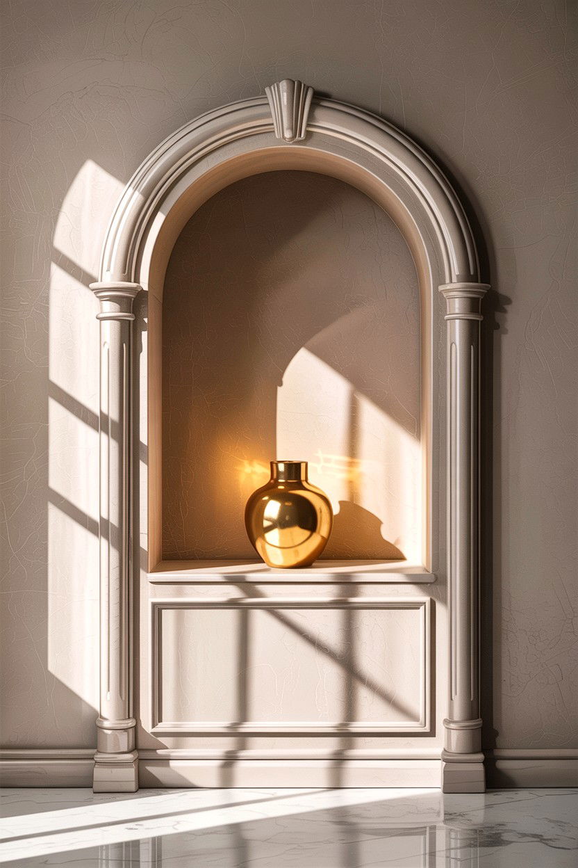 Arched Niche - 30 bathroom built-in storage ideas