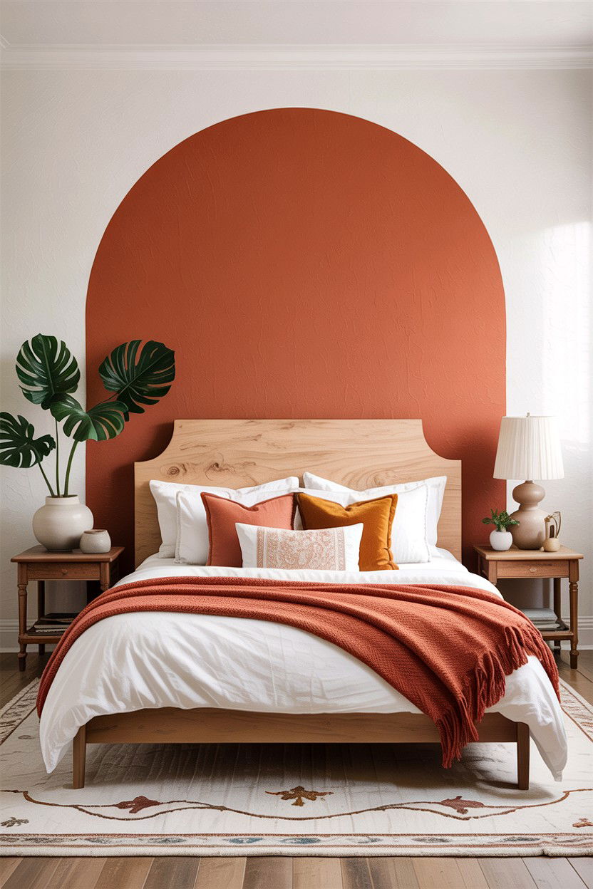 Arched Paint Feature - 30 bedroom accent walls