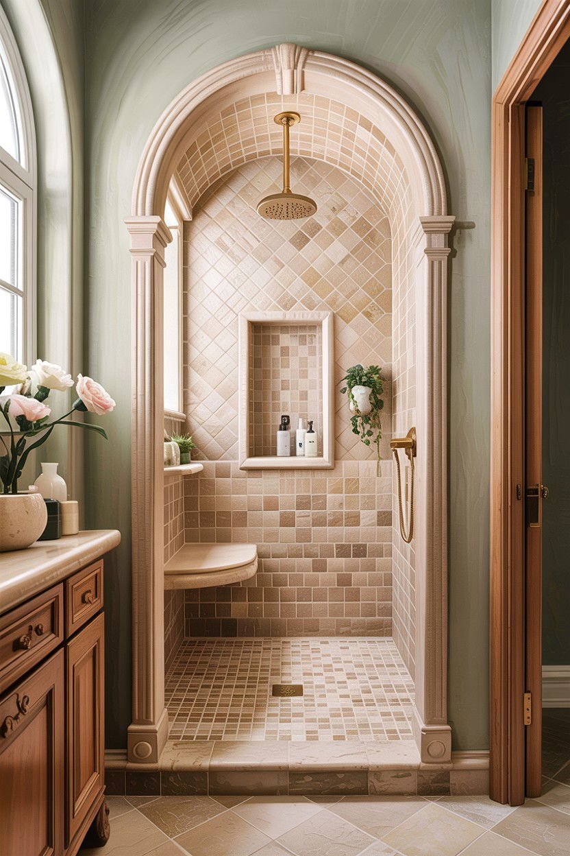 Arched Shower Entry - 30 jaw-dropping bathroom ideas