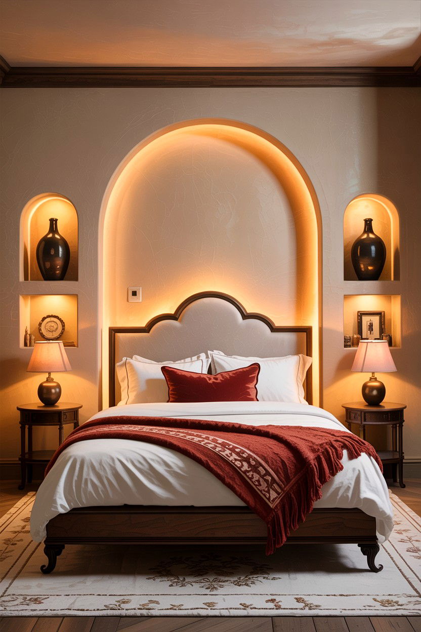 Arched Wall Bedroom - 30 Turkish bedroom ideas
