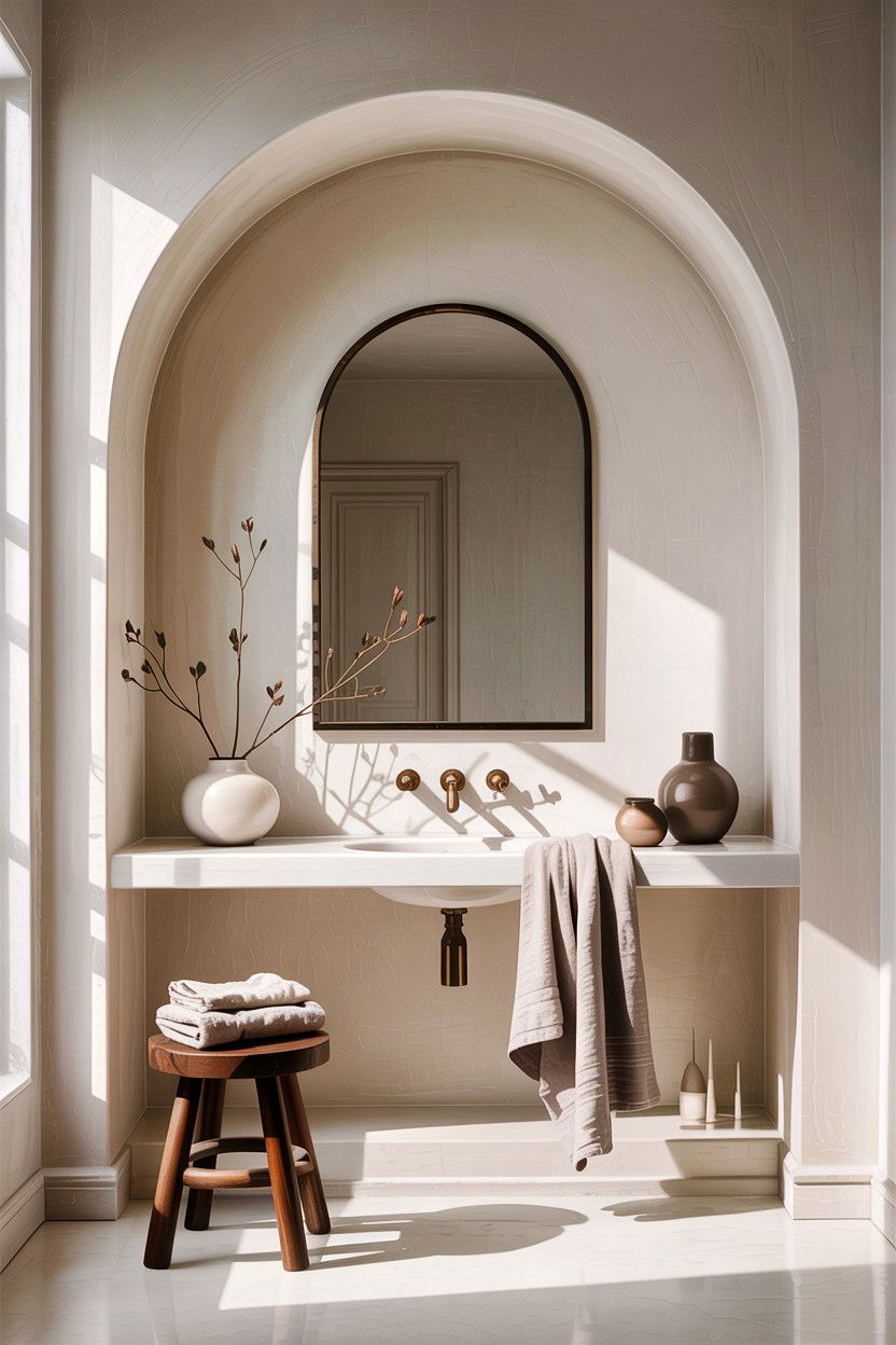 Arched bathroom alcove - 30 bathroom alcove ideas