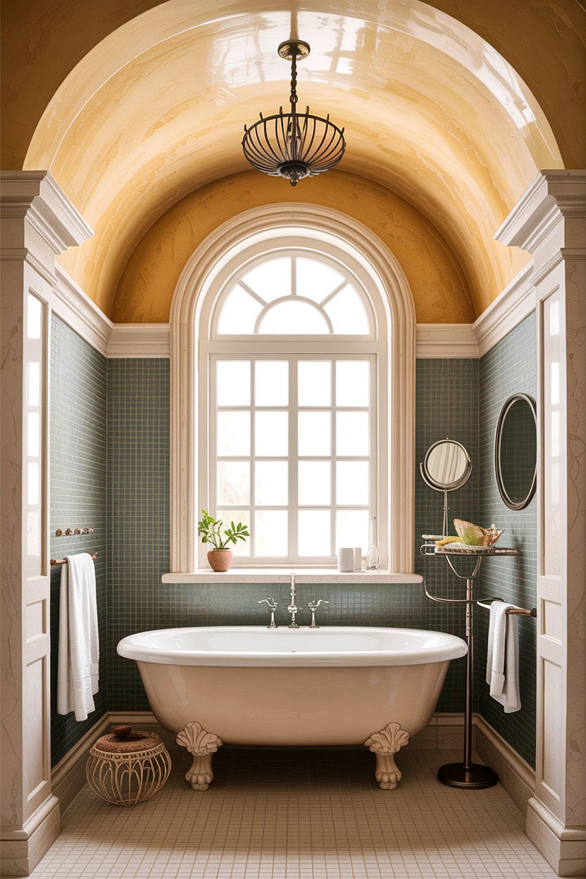 Arched bathroom ceiling - 30 bathroom ceiling ideas