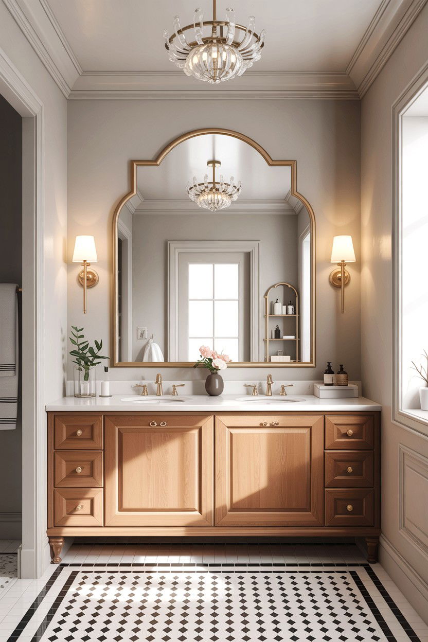 Arched bathroom mirror - 30 bathroom design ideas