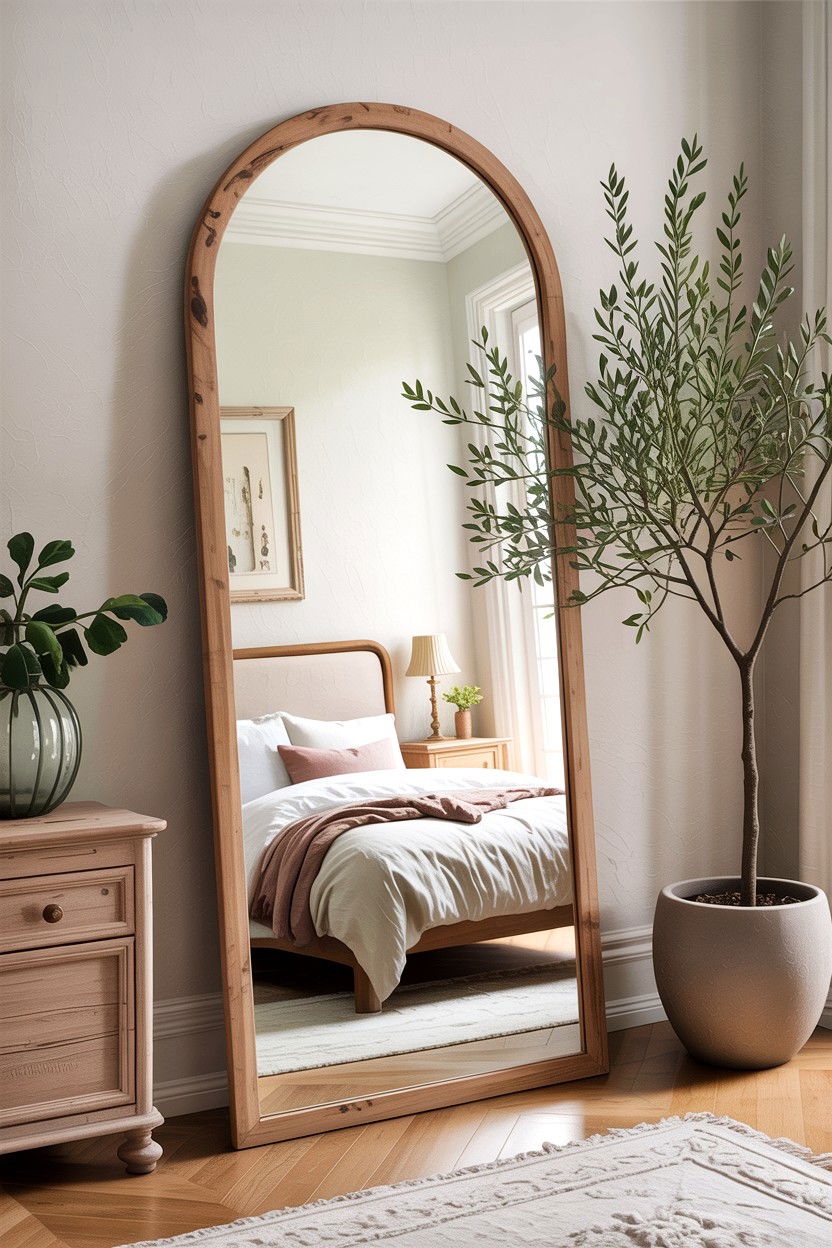 Arched floor mirror - 30 bedroom floor mirrors