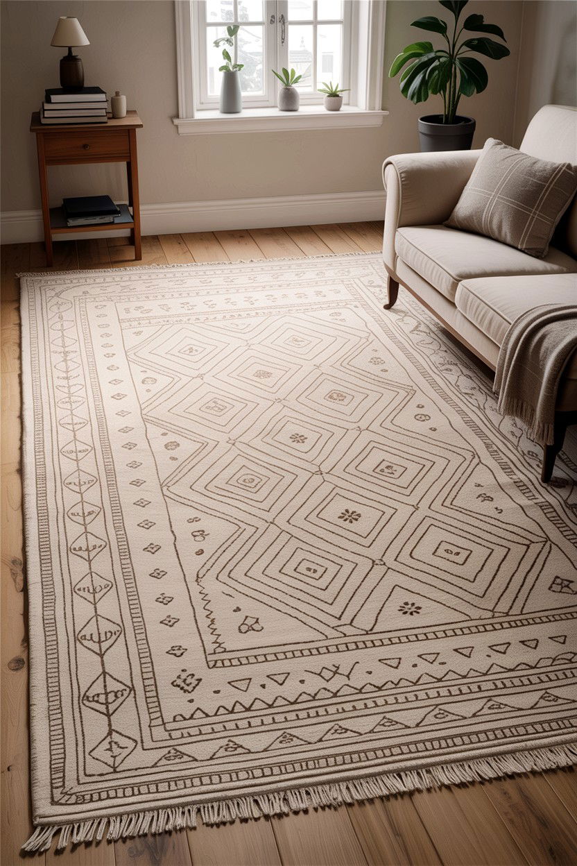 Area rugs - 30 inexpensive living room ideas