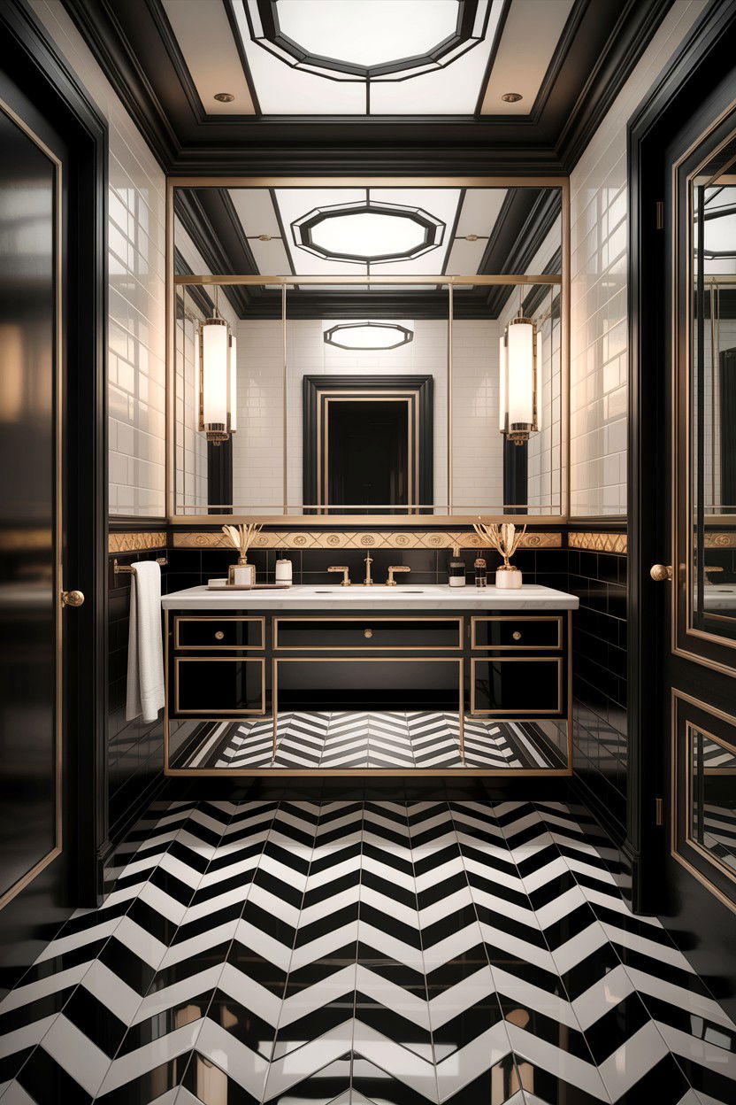 Art Deco Bathroom - 30 custom bathroom ideas