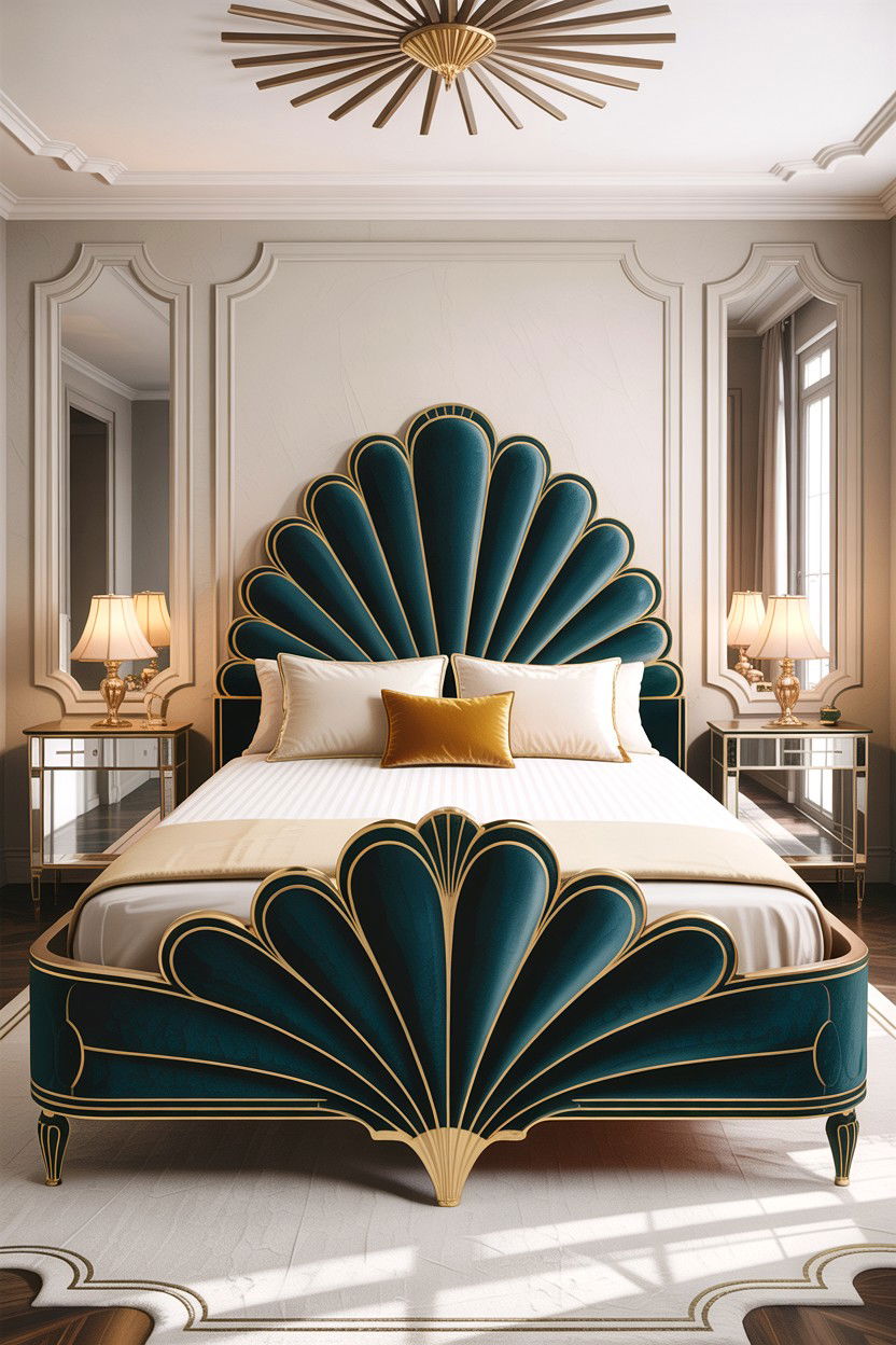 Art Deco Bed Frame - 30 bedroom bed ideas