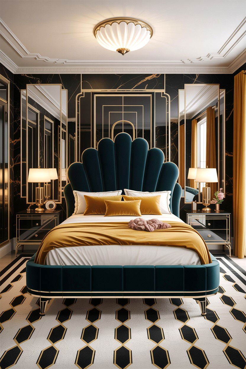 Art Deco Bedroom - 30 apartment bedroom ideas