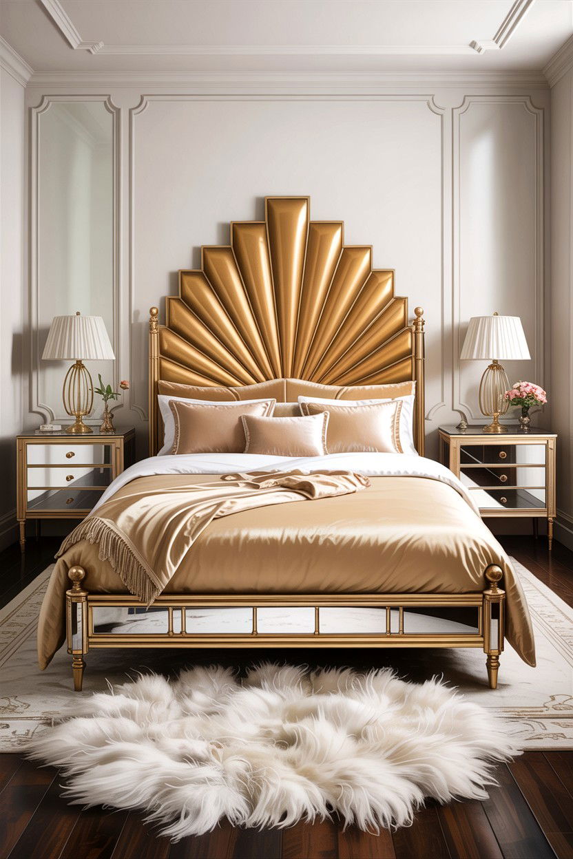 Art Deco Brass Bed - 30 bedroom brass beds