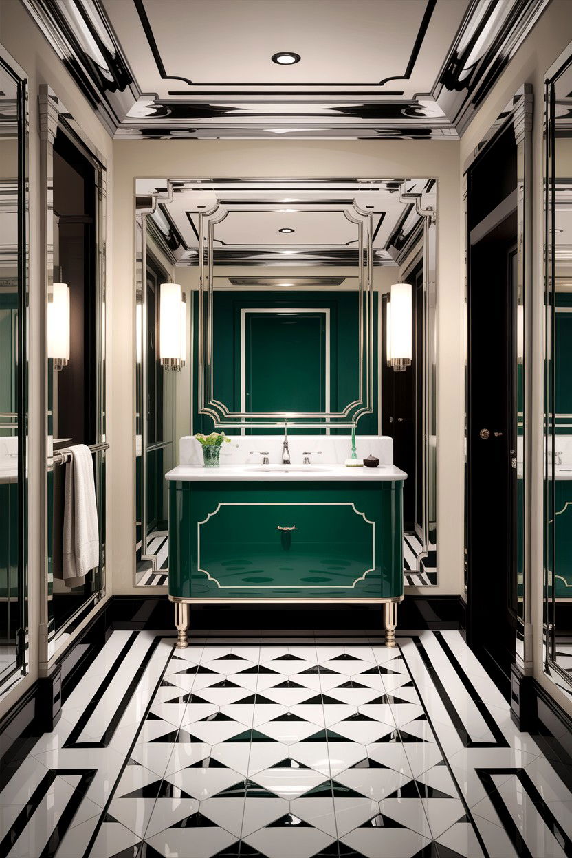 Art Deco Chrome Bathroom - 30 chrome bathroom ideas