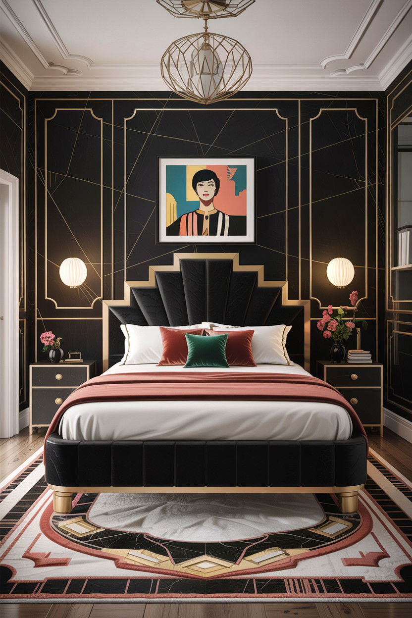 Art Deco Eclectic Bedroom - 30 eclectic bedroom ideas