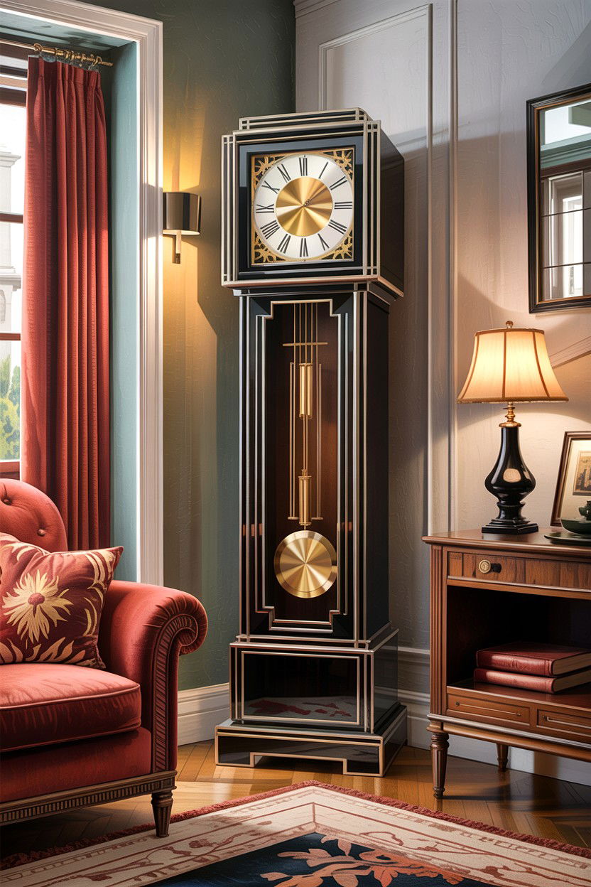 Art Deco Grandfather Clock - 30 living room grandfather clocks