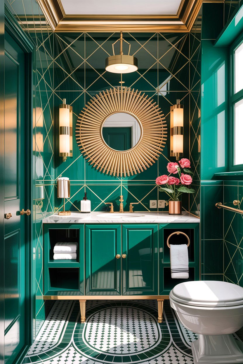 Art Deco Guest Bath - 30 guest bath decor ideas