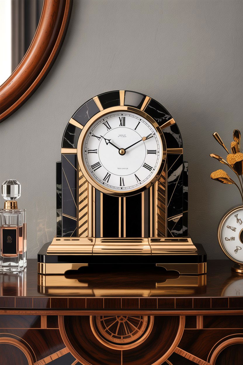 Art Deco Mantel Clock - 30 bedroom vintage clocks