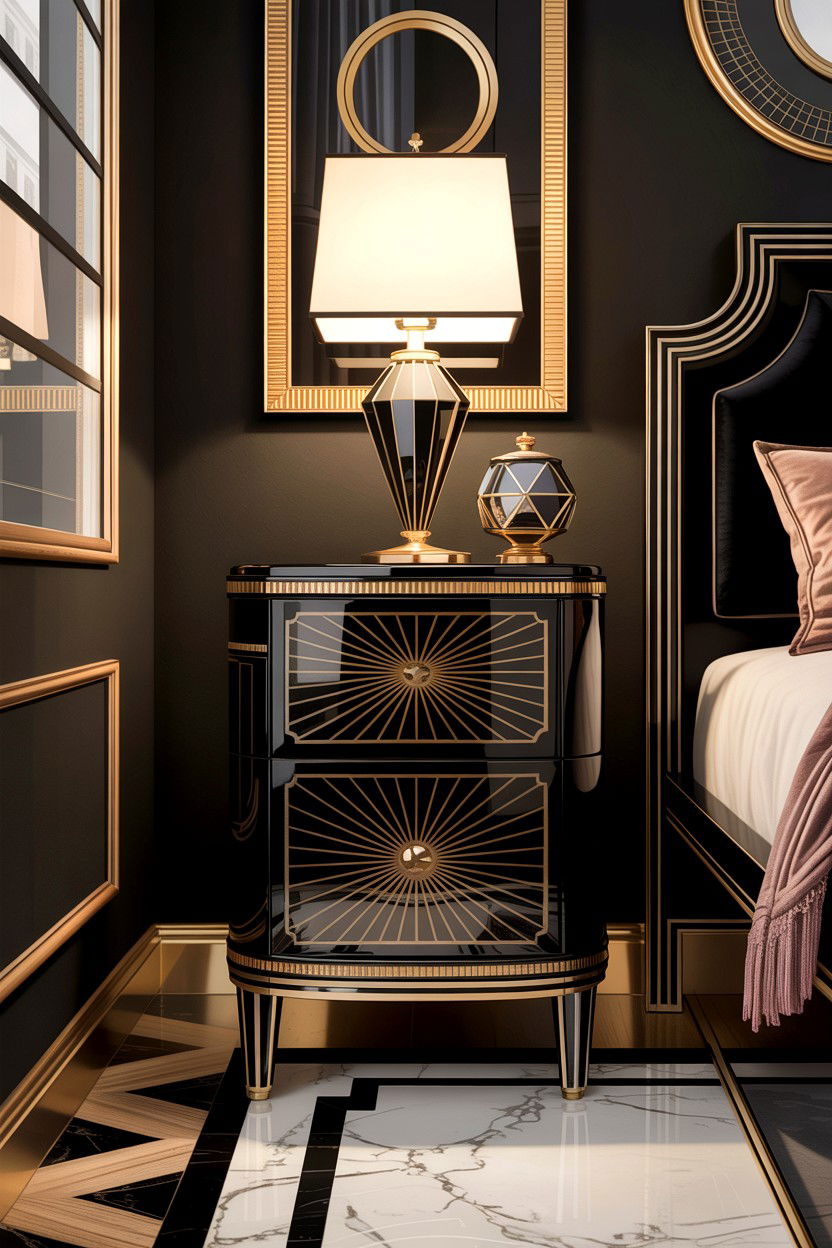 Art Deco Nightstand - 30 bedroom nightstand ideas