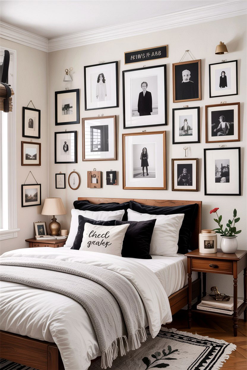 Art Gallery Wall - 30 bedroom collection display ideas