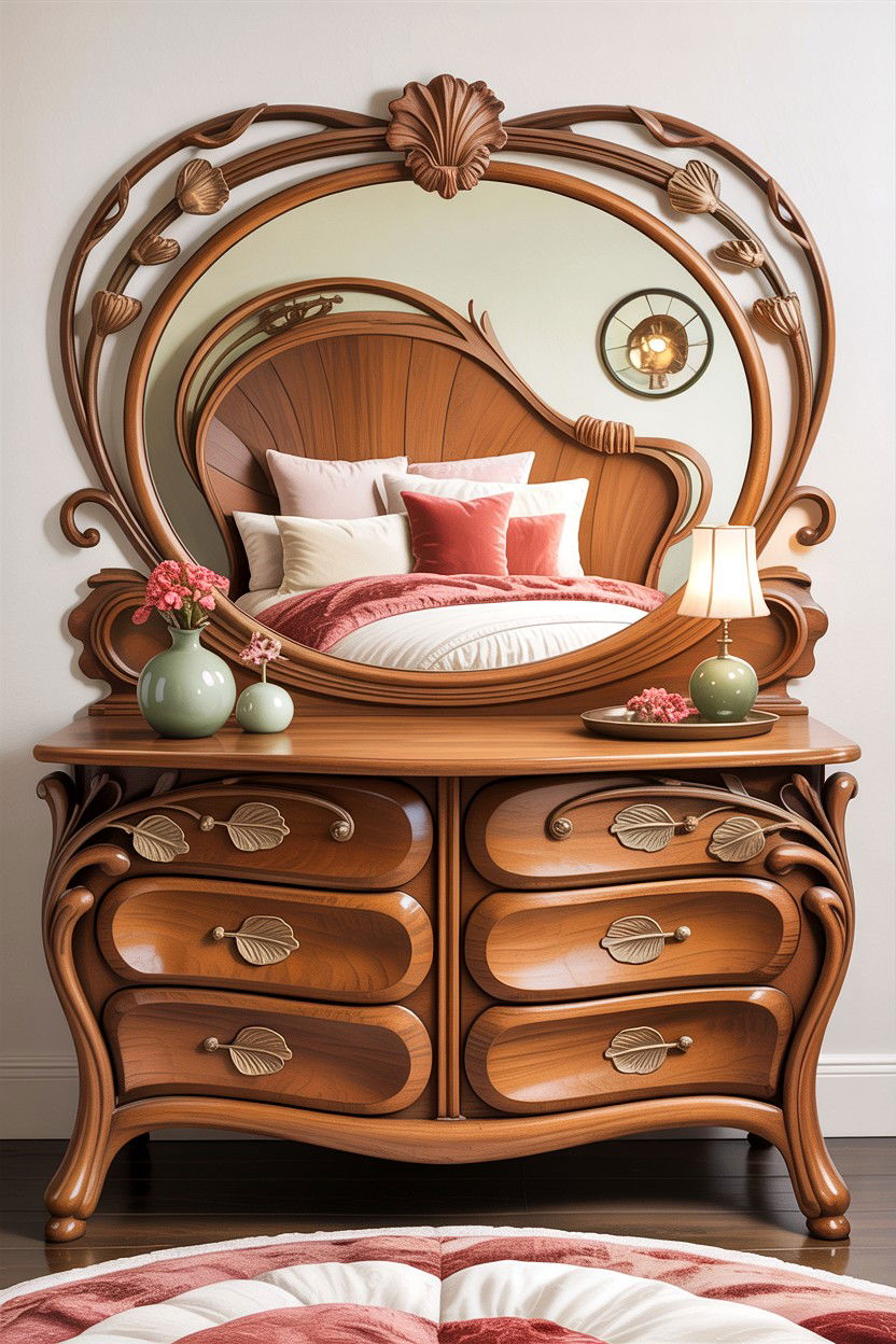 Art Nouveau Dresser - 30 bedroom vintage dressers