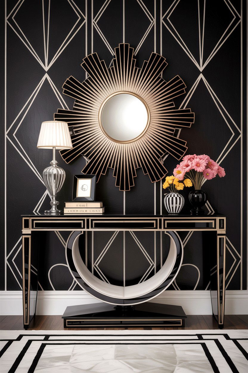 Art deco black and white living room - 30 black and white living room ideas