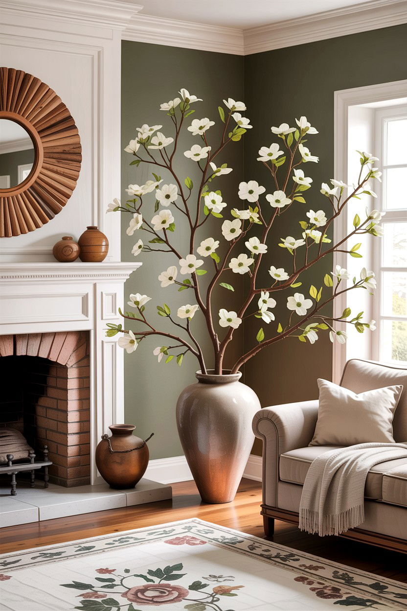 Artificial Dogwood Branches - 30 living room faux flowers