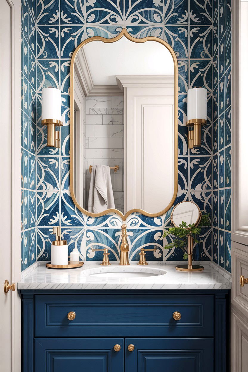 Artisan tile bathroom vanity - 30 handmade tile bathroom ideas