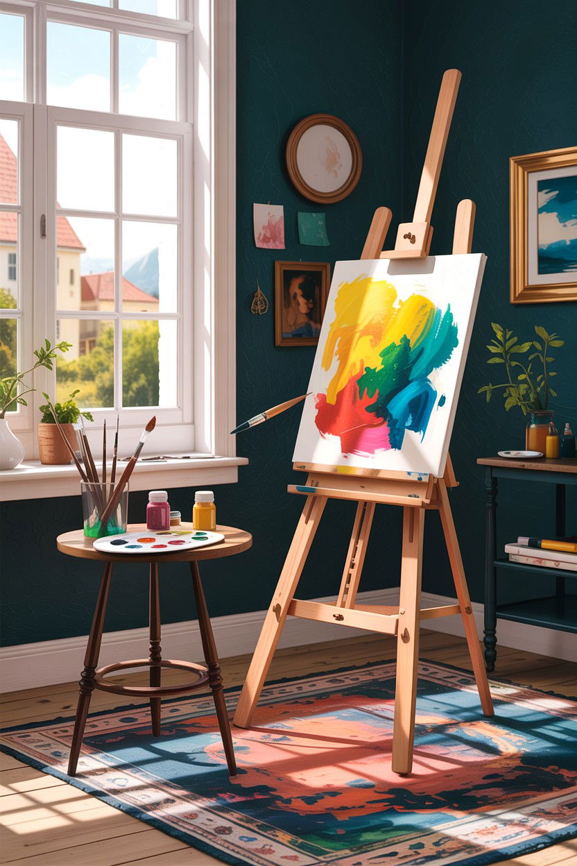 Artist Painting Easel - 30 bedroom corner ideas