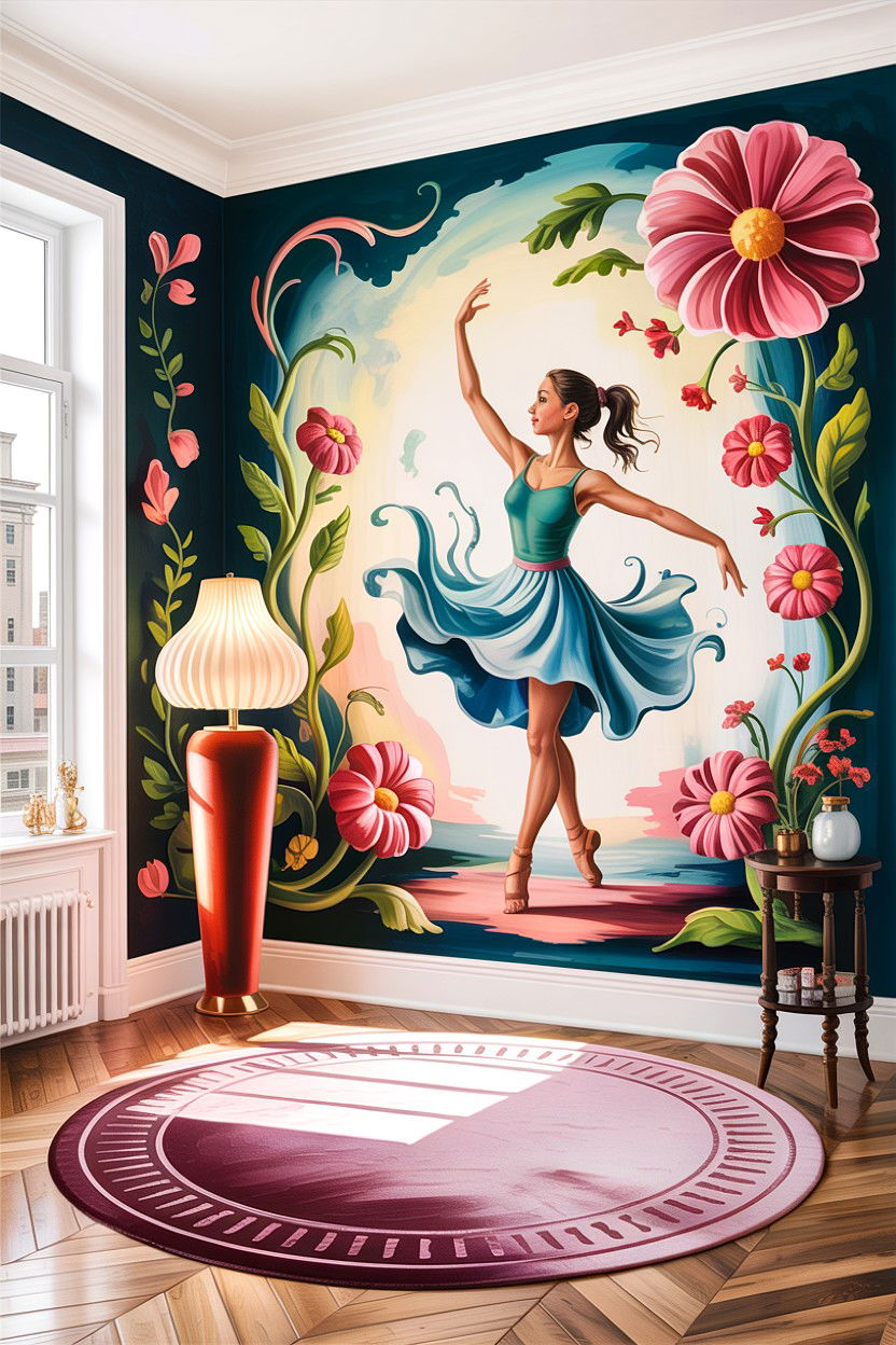 Artistic Dance Room - 30 dance bedroom ideas