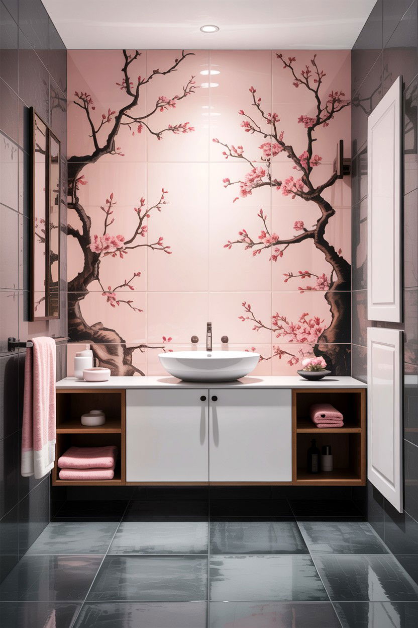 Asian inspired tile - 30 Asian bathroom ideas