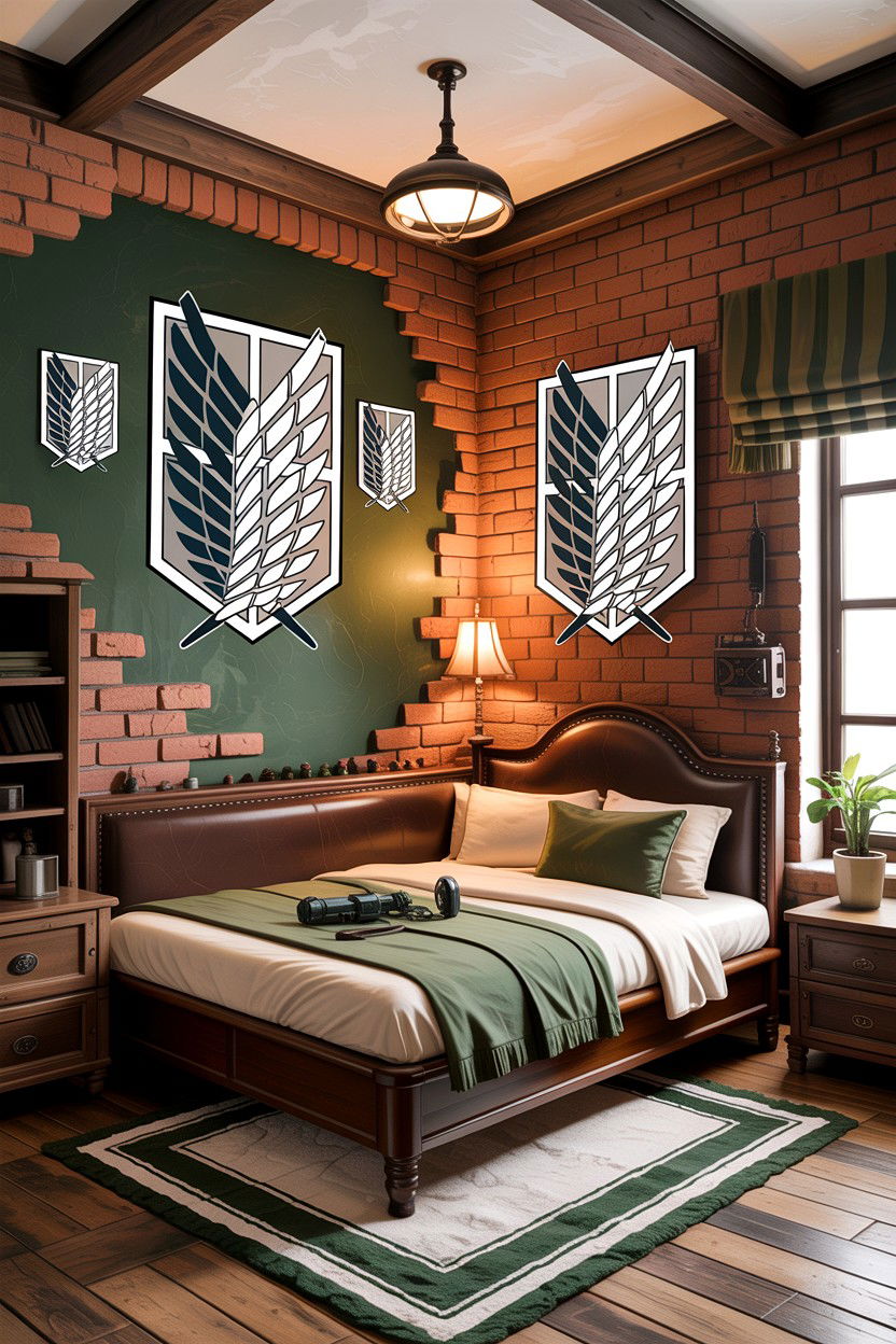 Attack on Titan room - 30 anime bedroom ideas