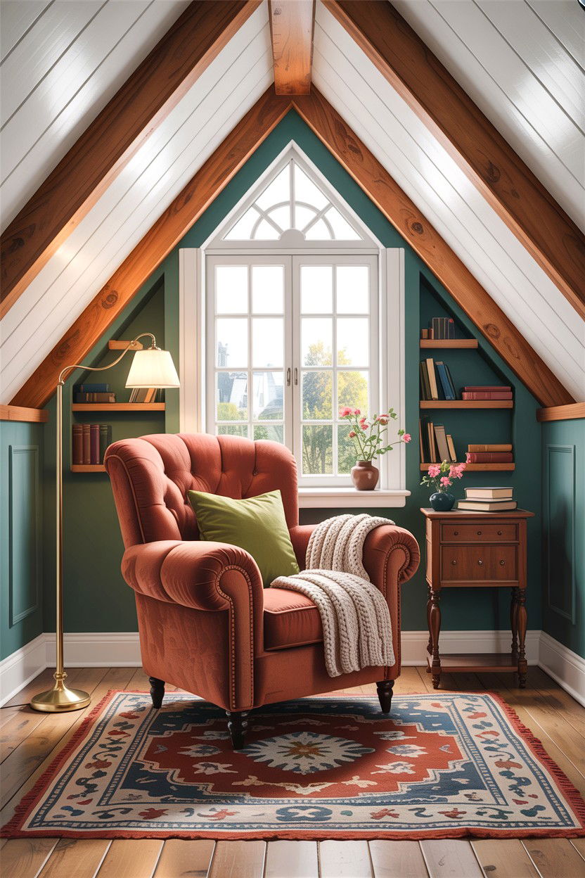 Attic reading nook - 30 attic bedroom ideas