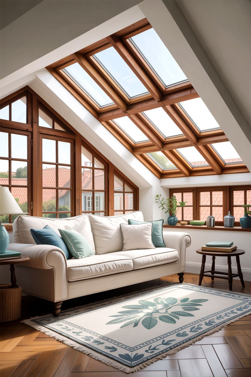 Attic skylight living - 30 attic living room ideas