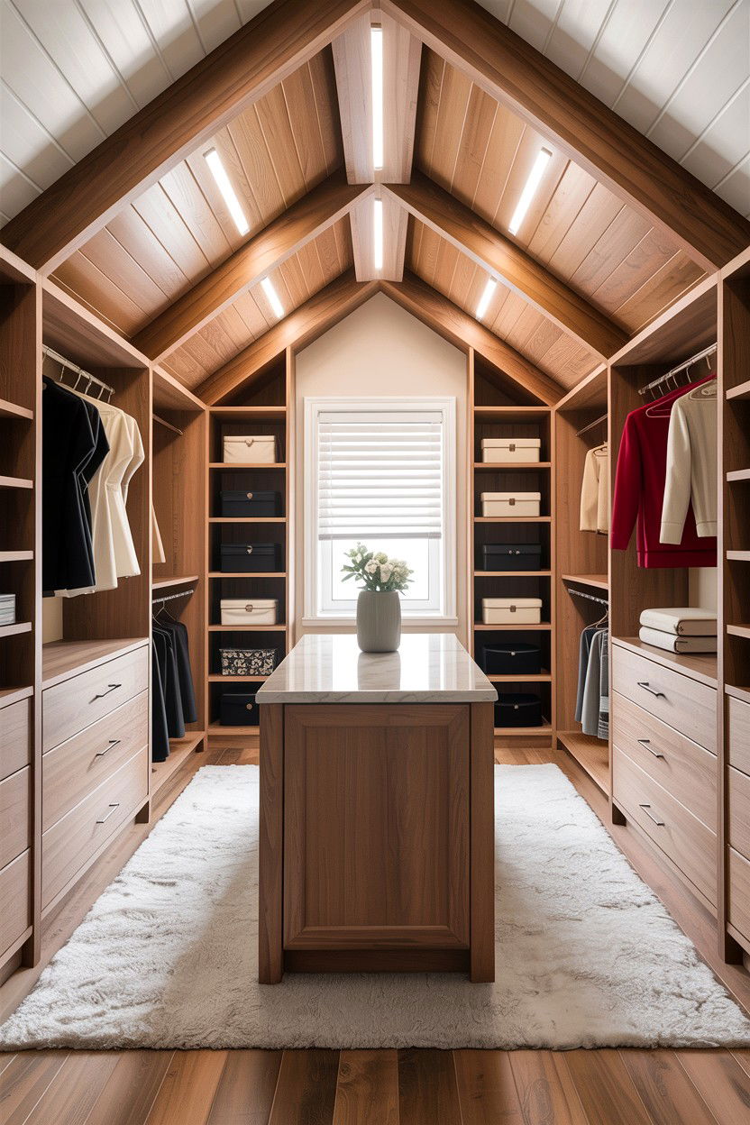 Attic walk in closet - 30 attic bedroom ideas