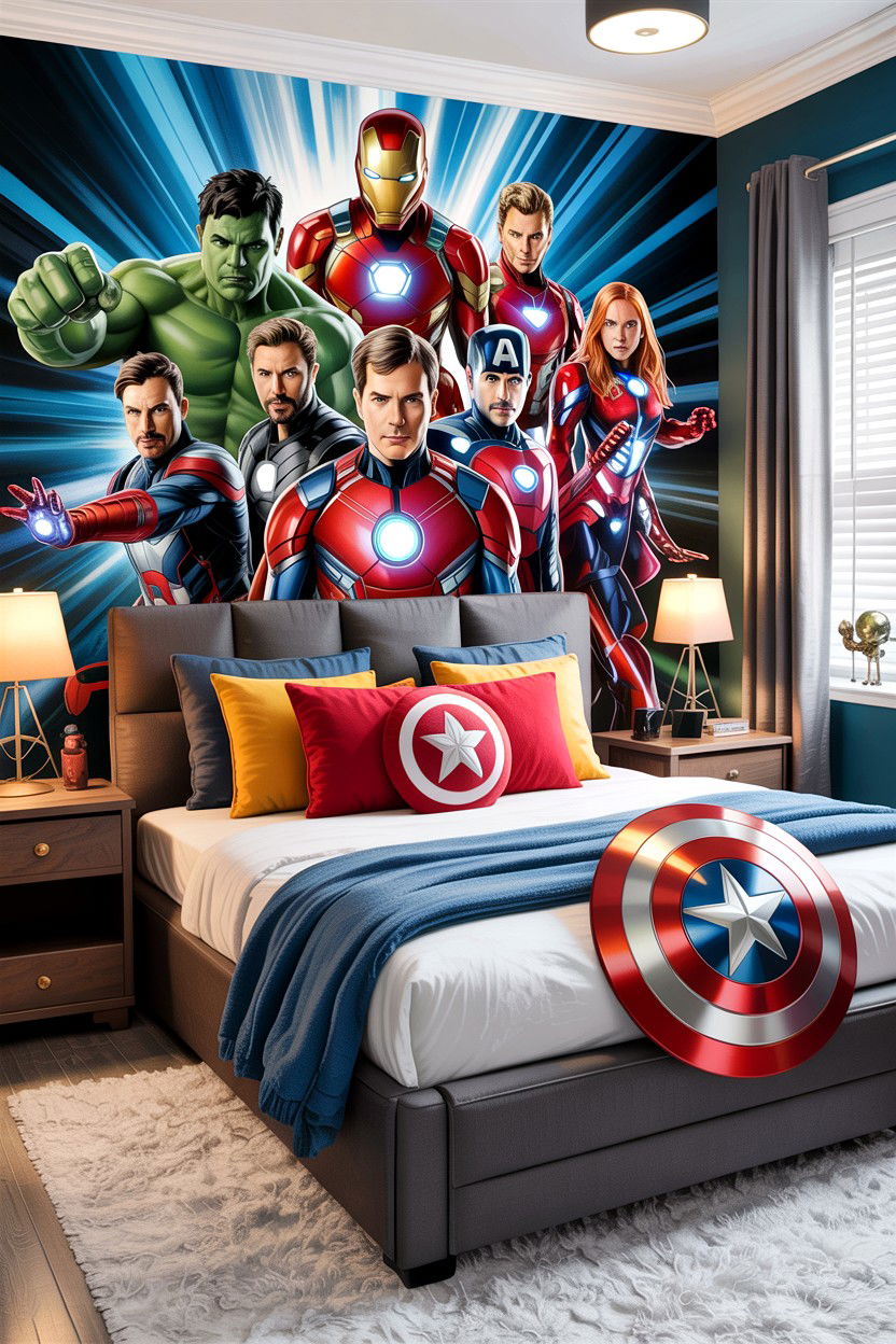 Avengers bedroom - 30 comic book bedroom ideas