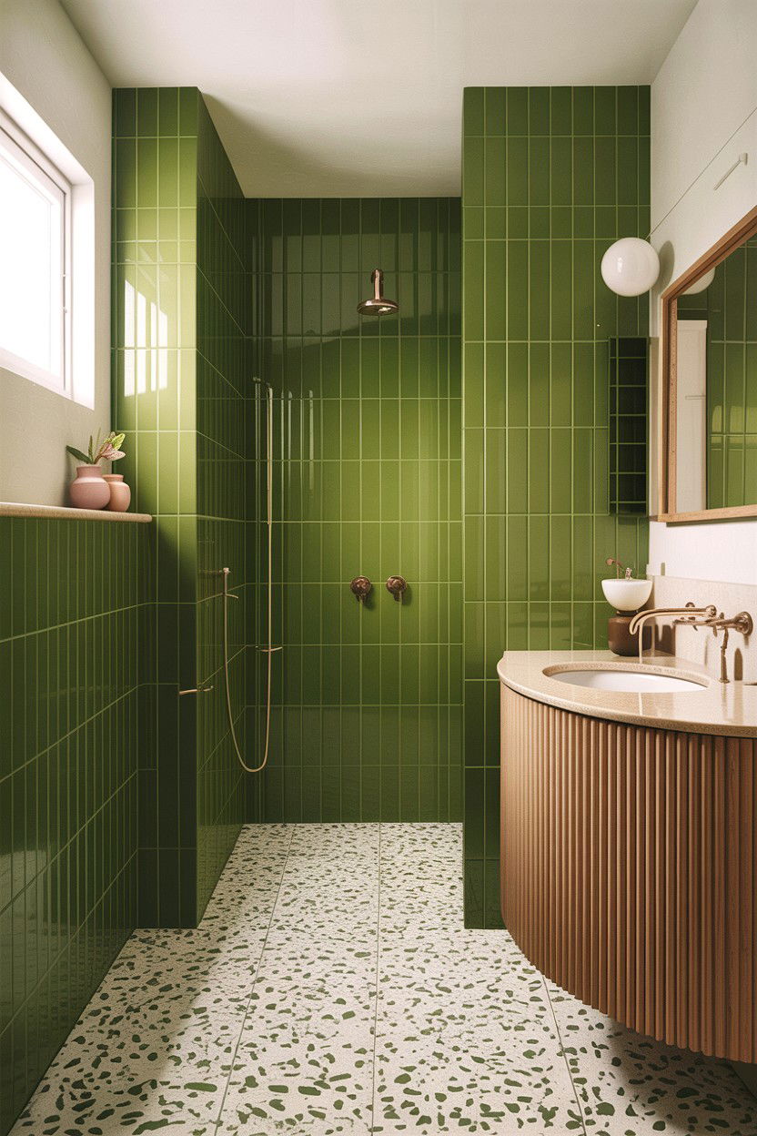 Avocado green bathroom - 30 green bathroom design ideas