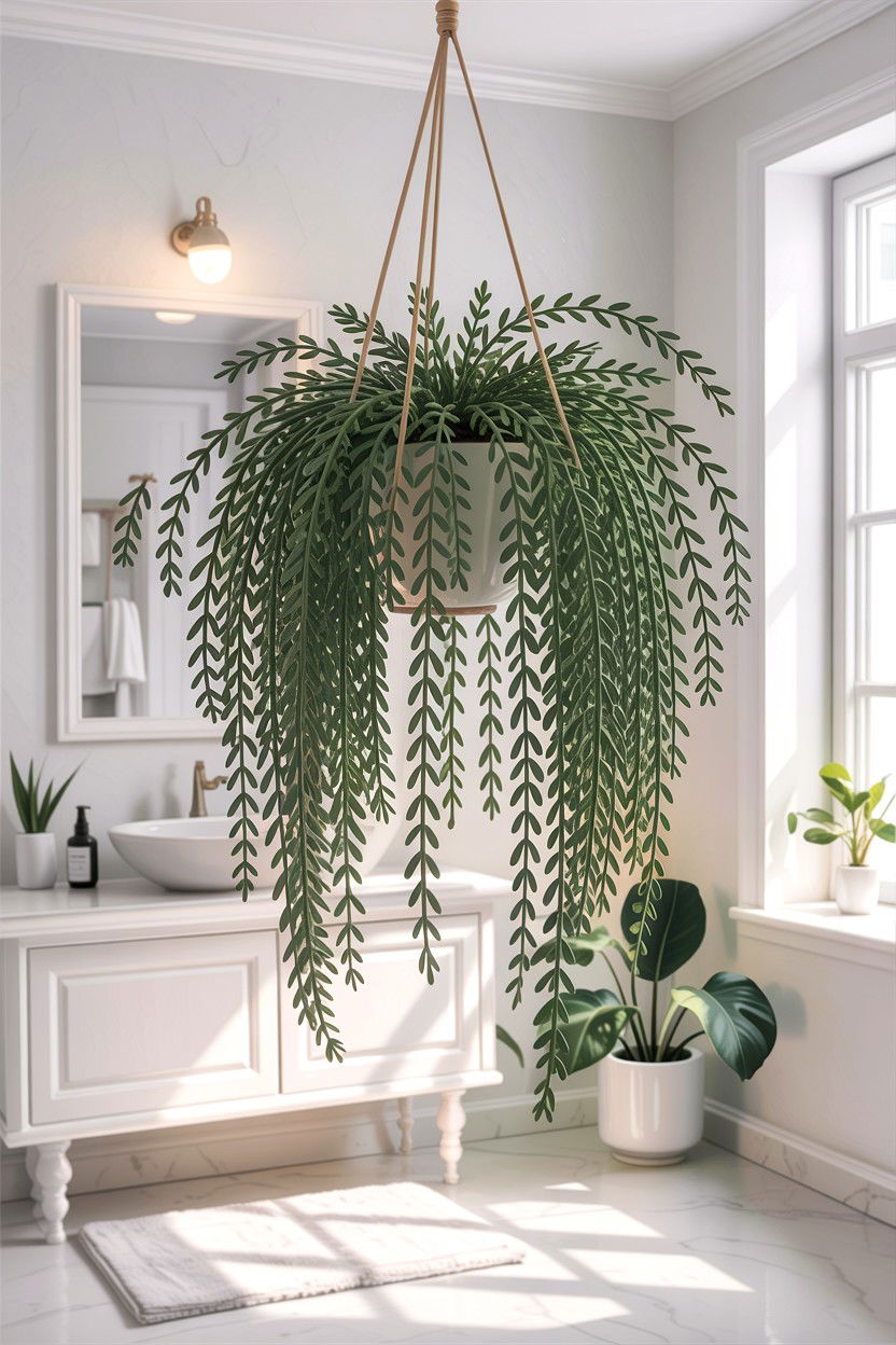 Babys tears hanging - 30 hanging plants for bathroom ideas