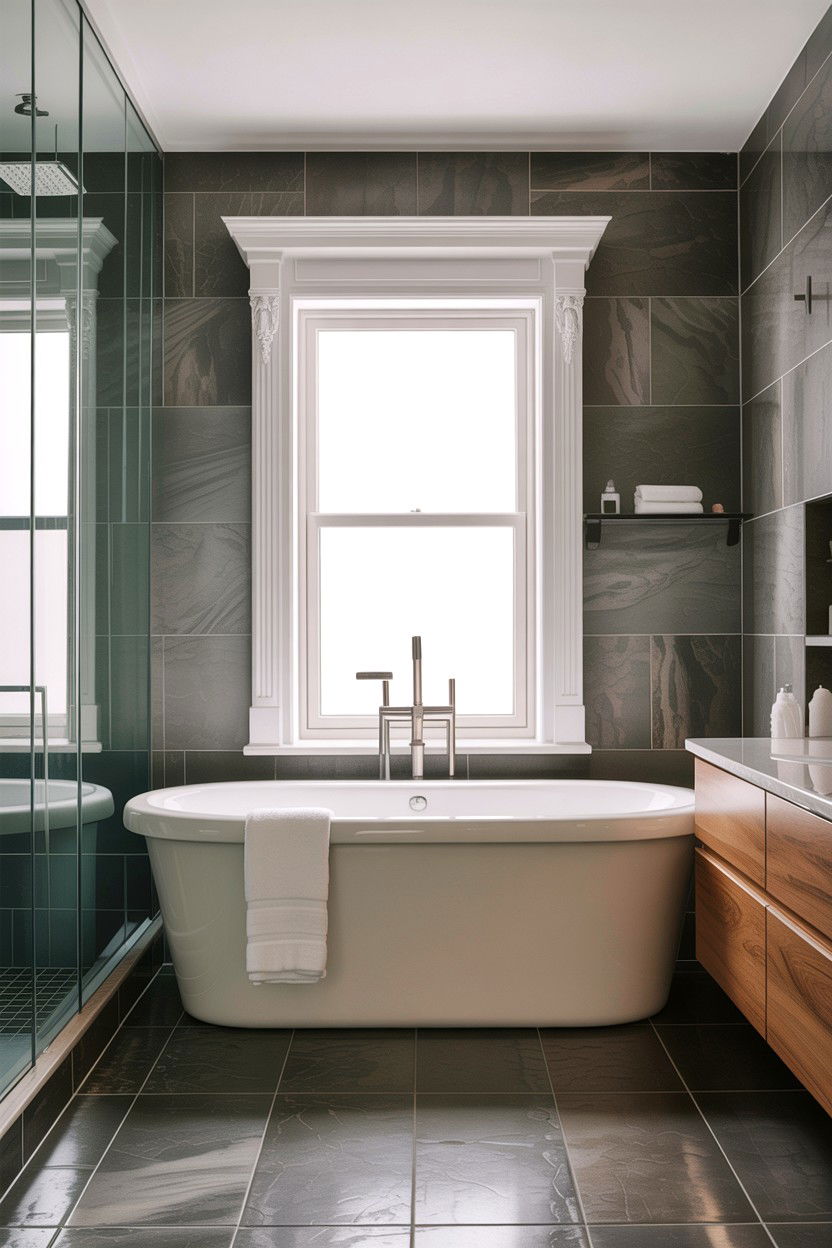 Back To Wall Tub - 30 freestanding tub ideas