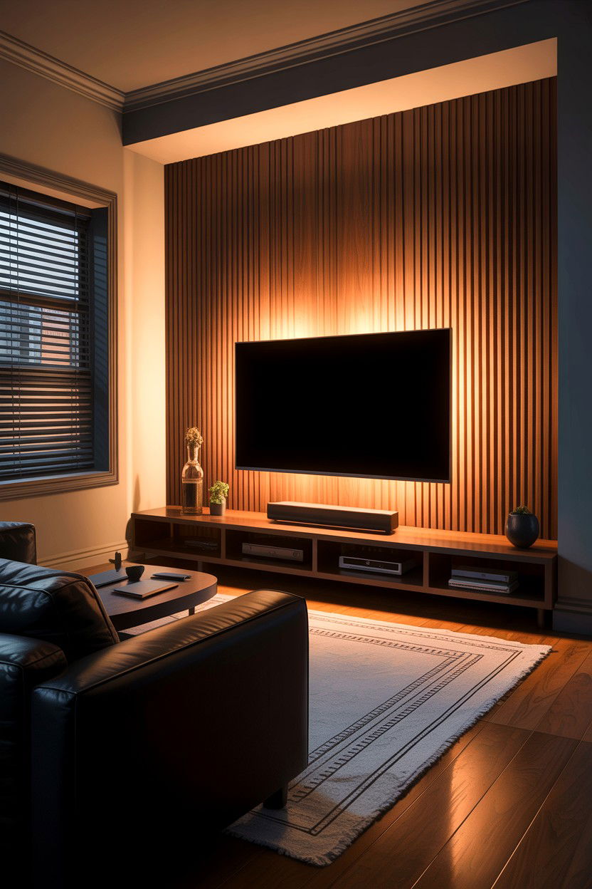 Backlit wall lighting dimmer - 30 living room dimmer lights ideas