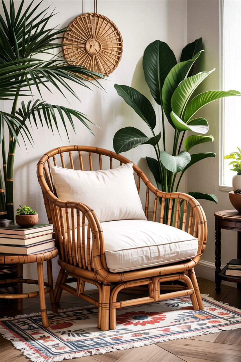 Bamboo Accent Chair - 30 bamboo bedroom ideas