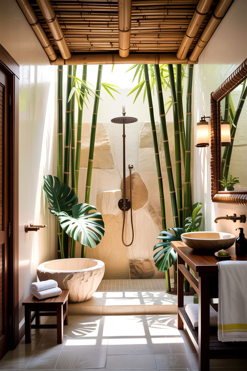 Bamboo Bathroom Ceiling - 30 bathroom ceiling statement ideas