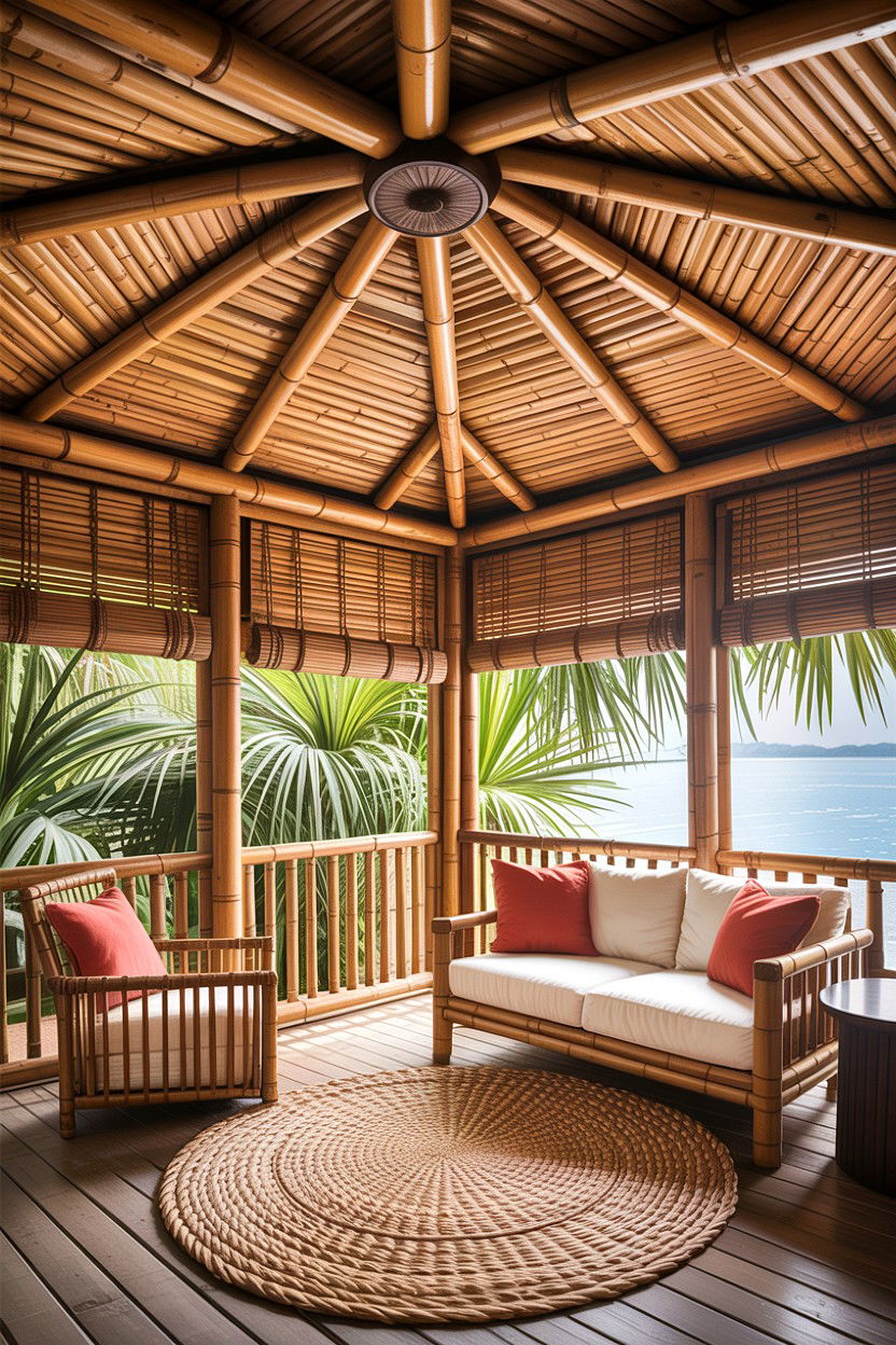 Bamboo Ceiling Treatment - 30 bamboo bedroom ideas