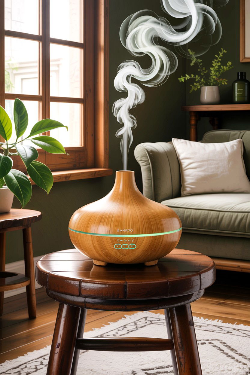 Bamboo Essential Oil Diffuser - 30 living room diffusers