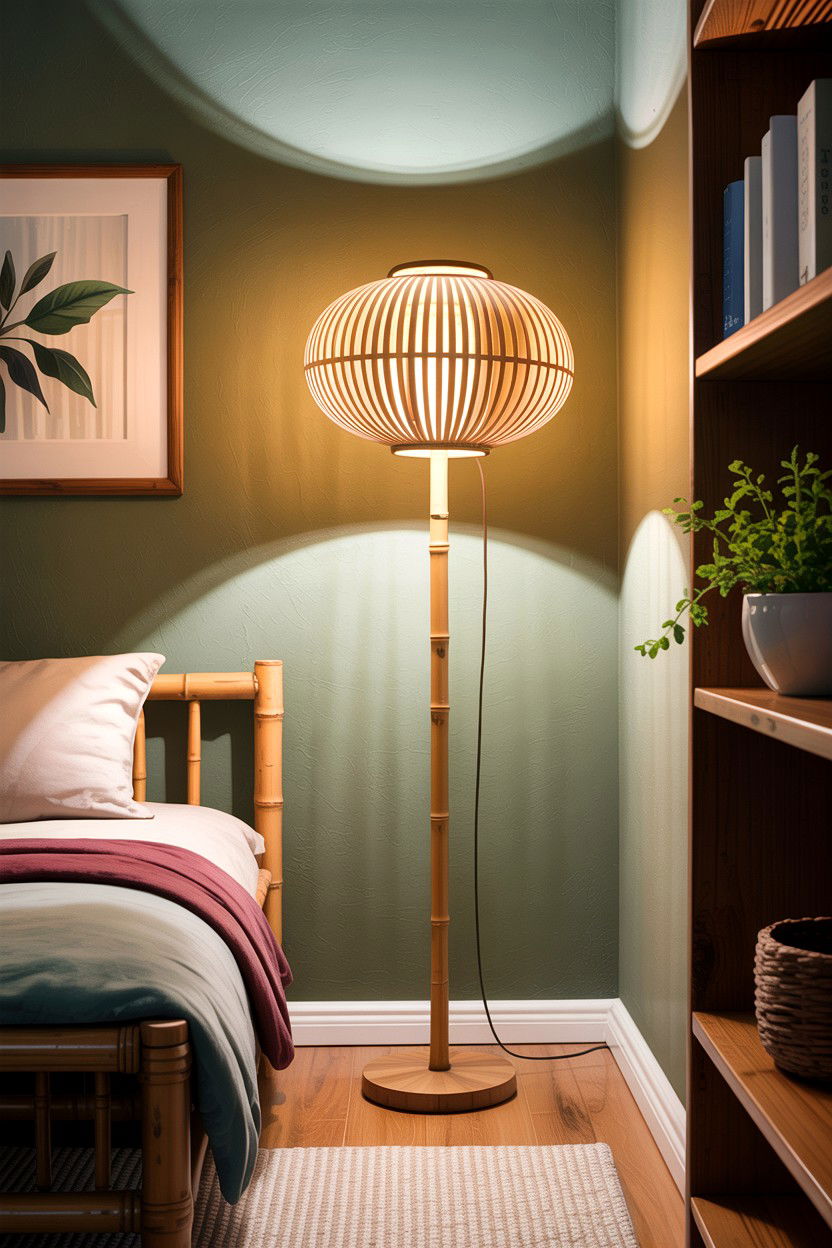 Bamboo Floor Lamp - 30 bedroom floor lamps