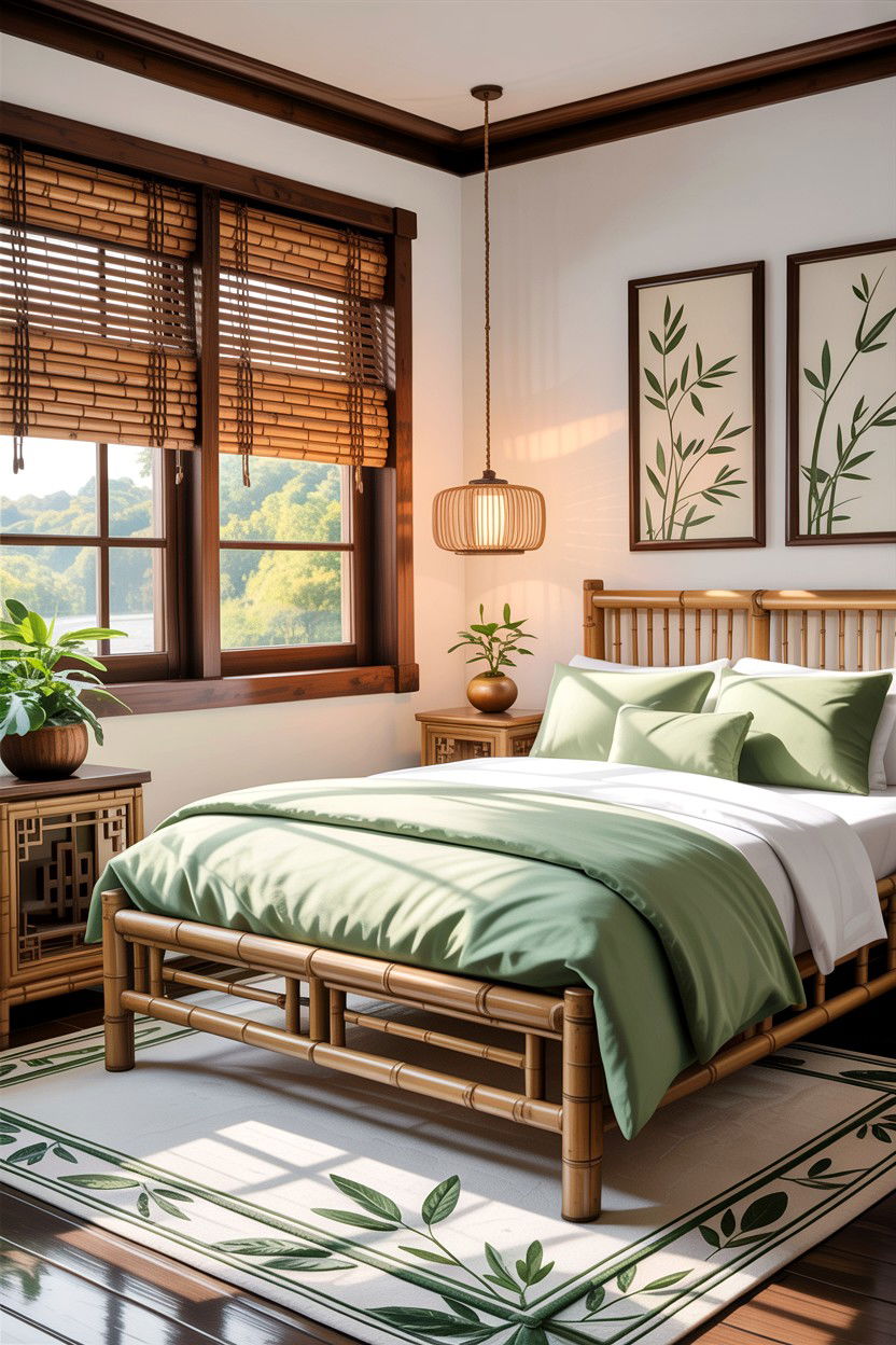Bamboo Inspired Bedroom - 30 Chinese bedroom ideas