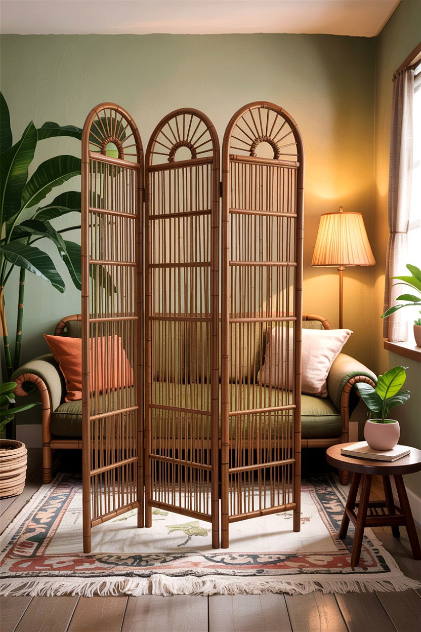 Bamboo Room Divider - 30 bamboo bedroom ideas