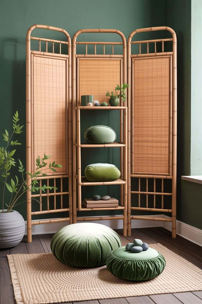Bamboo Shelf Room Divider - 30 bedroom shelf dividers
