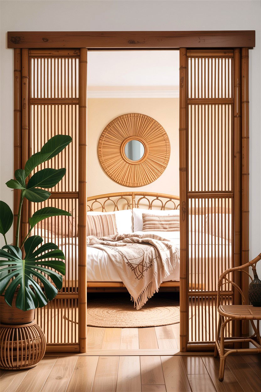 Bamboo Sliding Door - 30 bedroom sliding doors