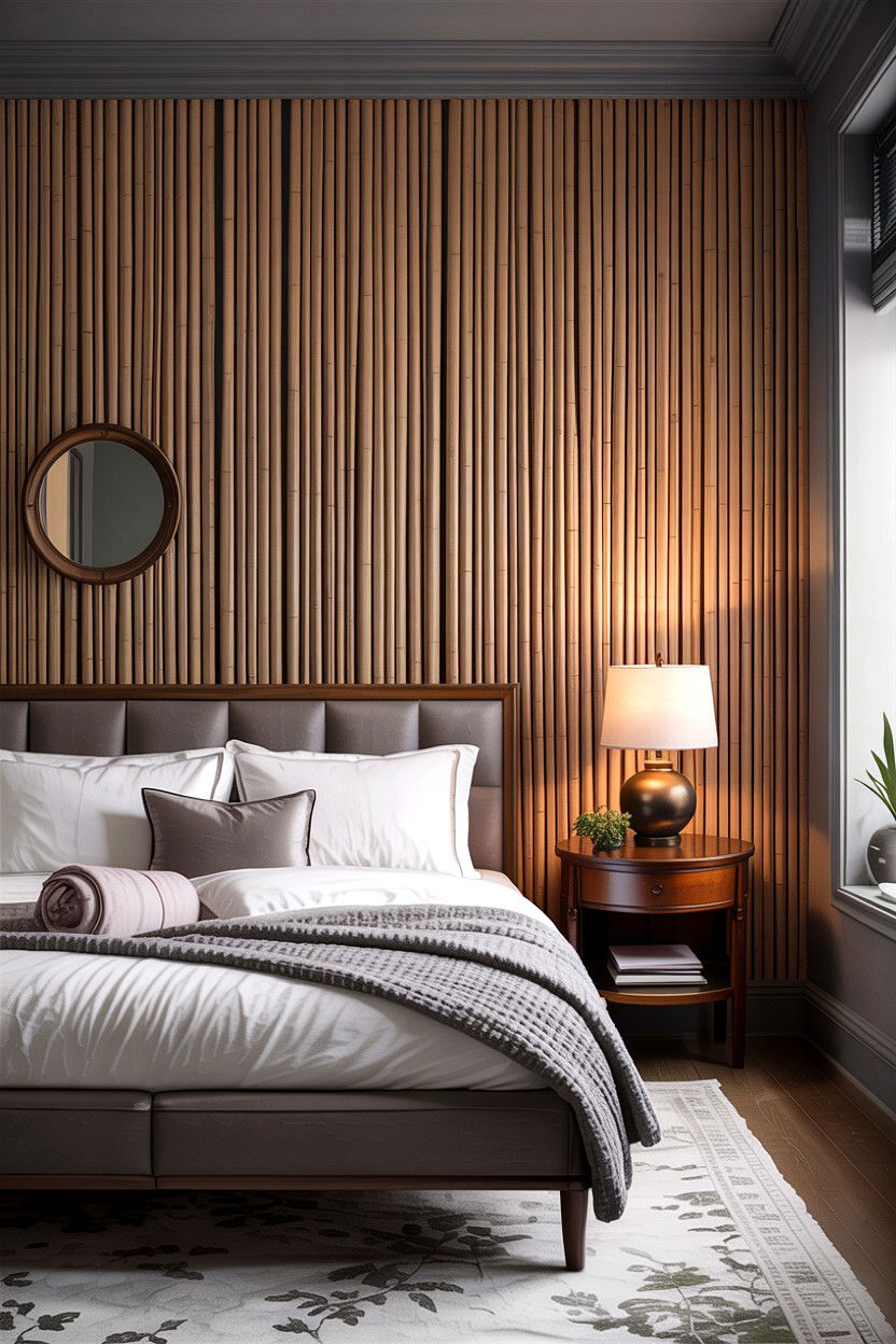 Bamboo Wall Panel - 30 bamboo bedroom ideas