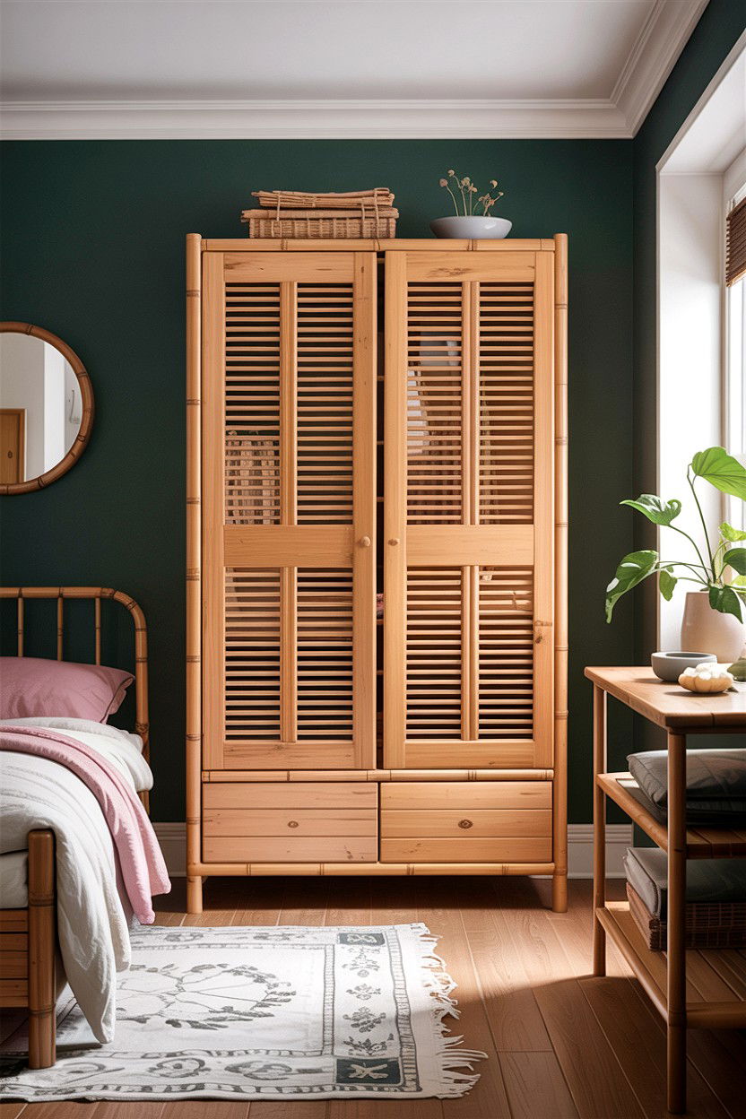 Bamboo Wardrobe - 30 bamboo bedroom ideas