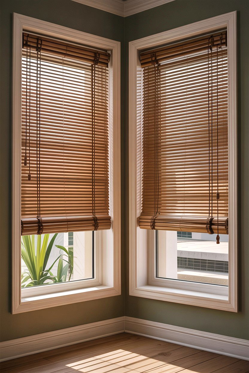 Bamboo Window Blind - 30 bamboo bedroom ideas