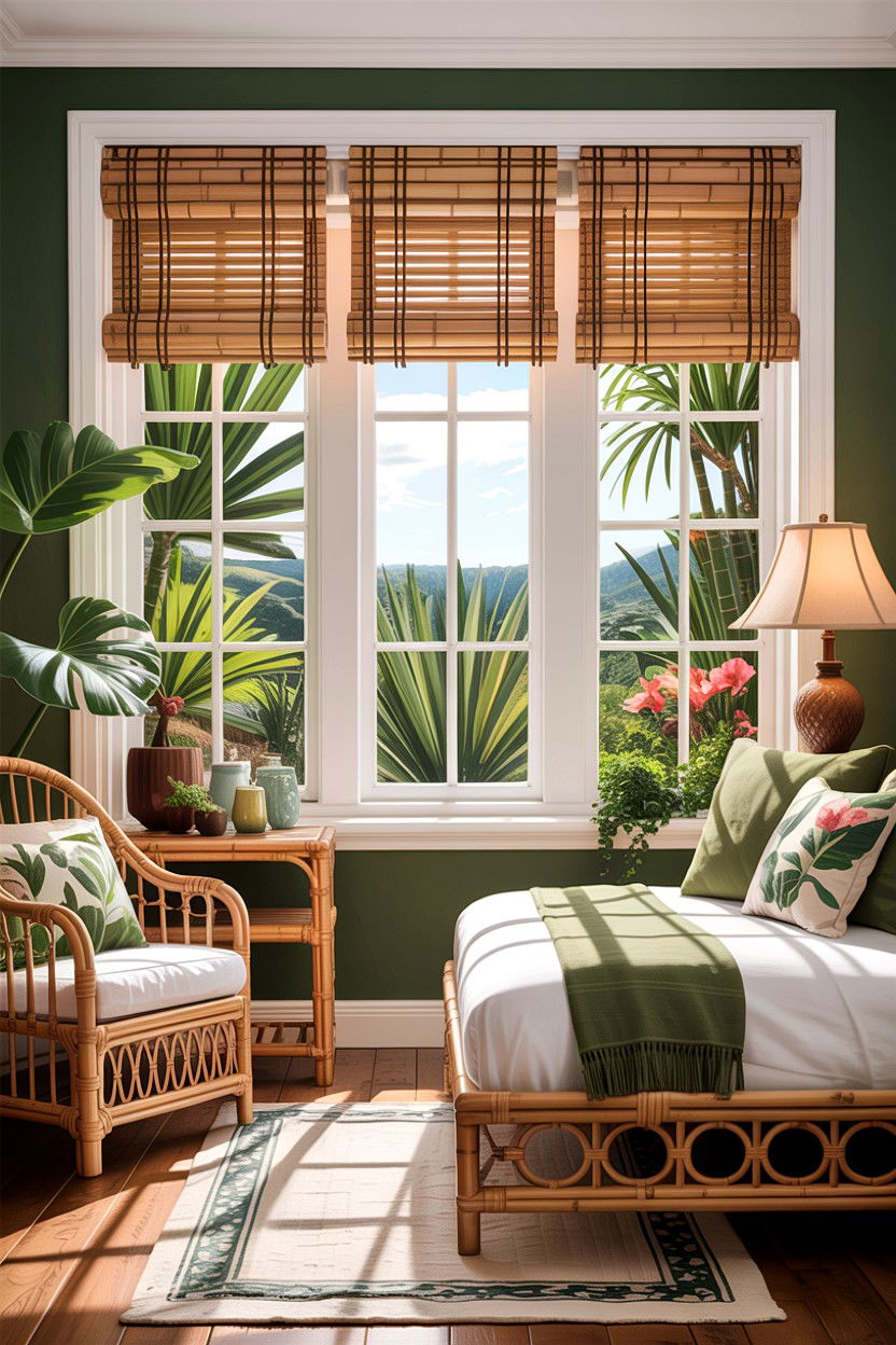 Bamboo Window Valance - 30 bedroom window valances
